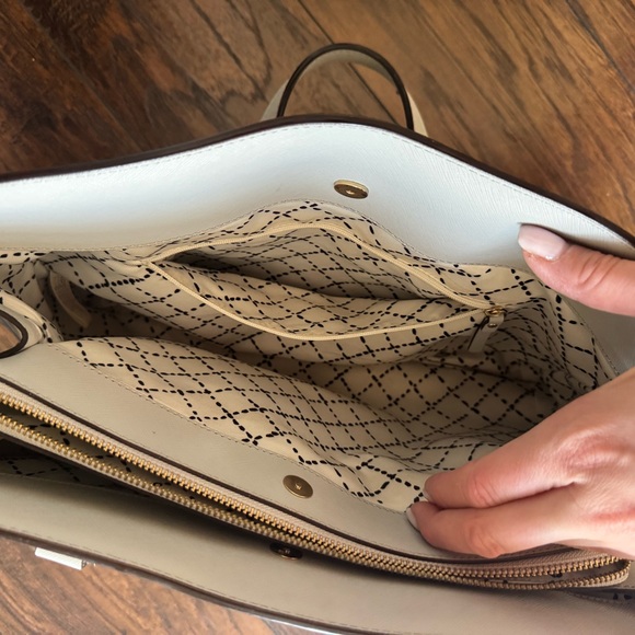 kate spade Structured Grey Work Tote with Gold Accents - Picture 6 of 6